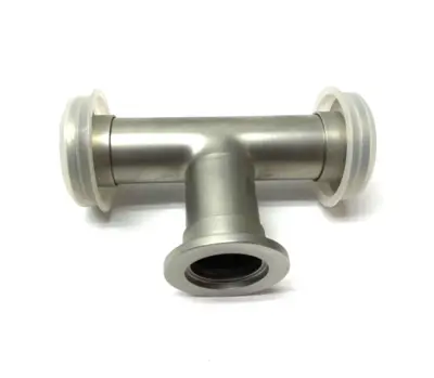 USED AGILENT STAINLESS STEEL TEE FITTING 2.04" CLEARANCE NW25