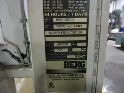 2005 BERG BFC-1000LH Extrusion Other, cooling coil | Mark One Machinery (4)