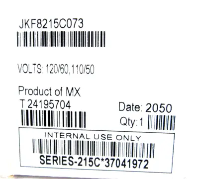 NEW ASCO JKF8215C073AC FUEL GAS VALVE 120/60,110/50