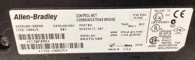 ALLEN-BRADLEY 1756-CNBR /E CONTROLNET COMMUNICATION BRIDGE MODULE 3D-12