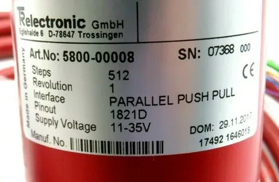 NEW TR ELECTRONIC 5800-00008 ROTARY ENCODER 580000008