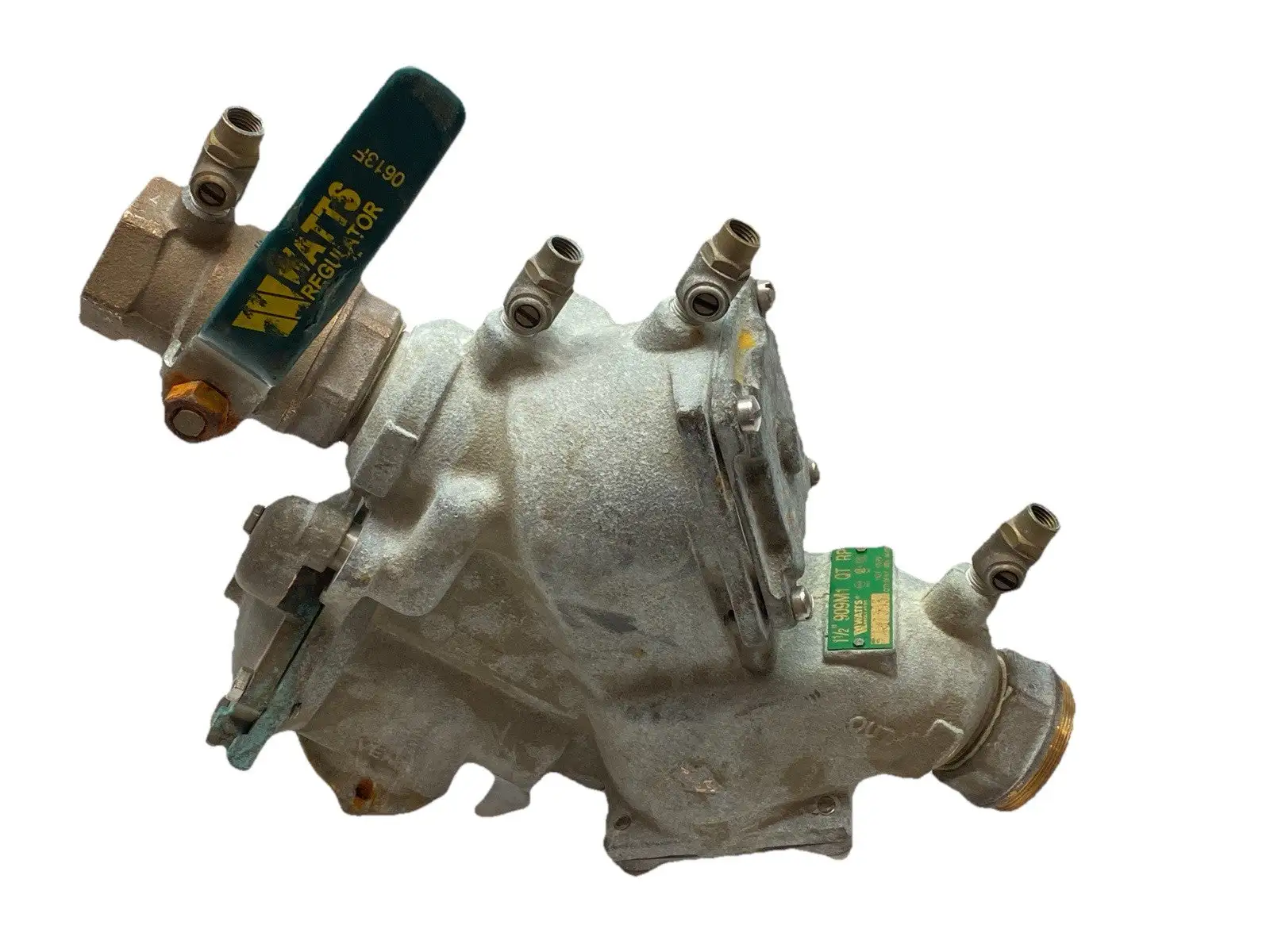 USED WATTS BRONZE REDUCED PRESSURE ZONE BACKFLOW PREVENTER ASSEMBLY