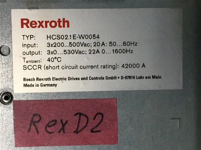USED REXTROTH HCS02 1E – W0054-A-03-NNNN