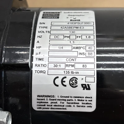 New | in-Stock Bodine Bodine 42A5BEPM-E3 Motors (misc) Indiana US | J&J Industrial Supply #1323142