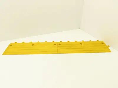 Wearwell 560.78x6x18YL-CS10 Ergodeck Safety Mat Ramp 18" x 6" x 7/8" Lot of 10