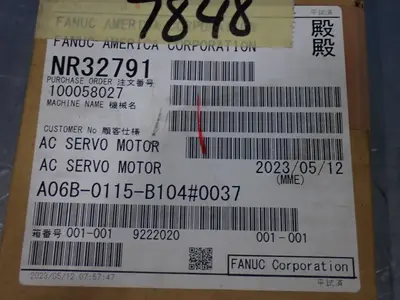 New | in-Stock FANUC A06B0115B104#0037 Motors (misc) Ohio US | HGR 24 #1056357