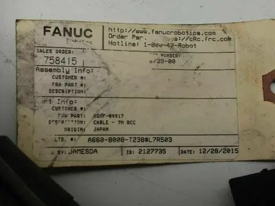 Fanuc A660-8008-T238#L7R503 Cable-7M RCC