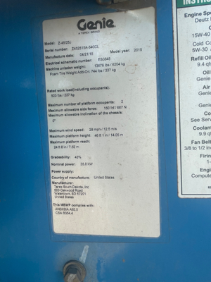 Used 2015 Genie Z-45/25J IC Articulating Boom Lifts Florida US | Stack Equipment #1331962