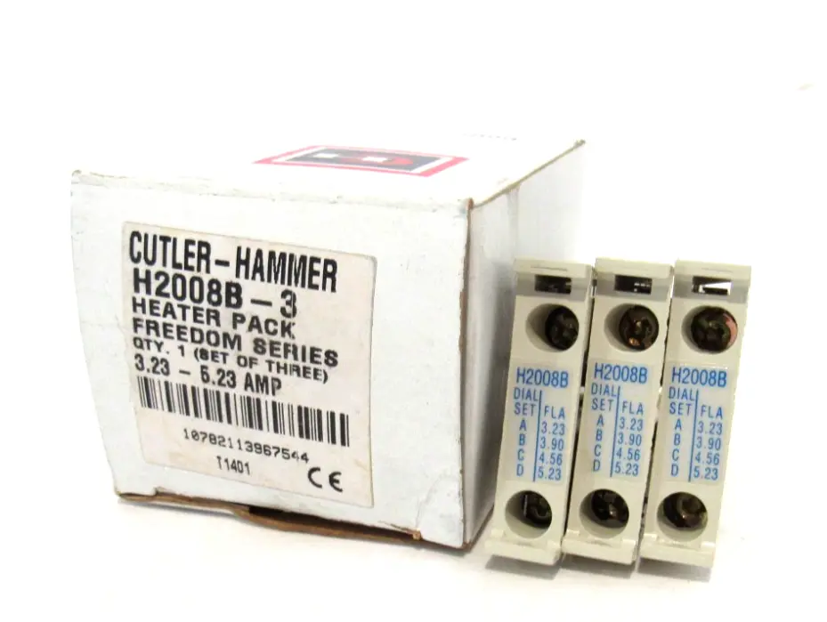 BOX OF 3 NEW CUTLER HAMMER H2008B-3 HEATER PACK H2008B3