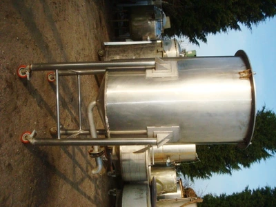 500L S/S Open Top Trolley Tank