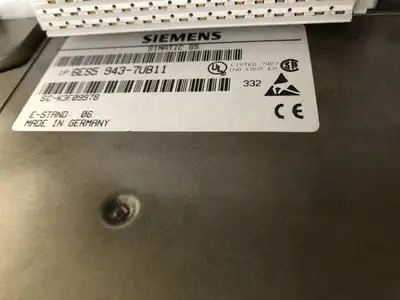 Siemens SIMATIC S5 6ES5 943-7UB11 PLC CPU w/ Digital I/O, Adapt Casing, PS, Rack