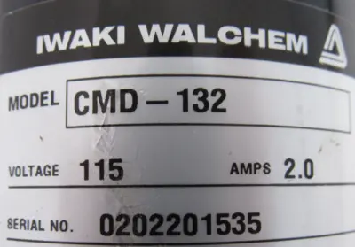 USED IWAKI WALCHEM CMD-132 PUMP 115V CMD132