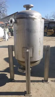 Tank, 75 Gallon, 316 Stainless Steel, Jacketed, 125 PSI, Charcoal Filter, A #S744383
