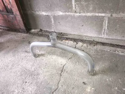 25 mm dia QVF Extended U bend with bottom outlet KUC 1/20