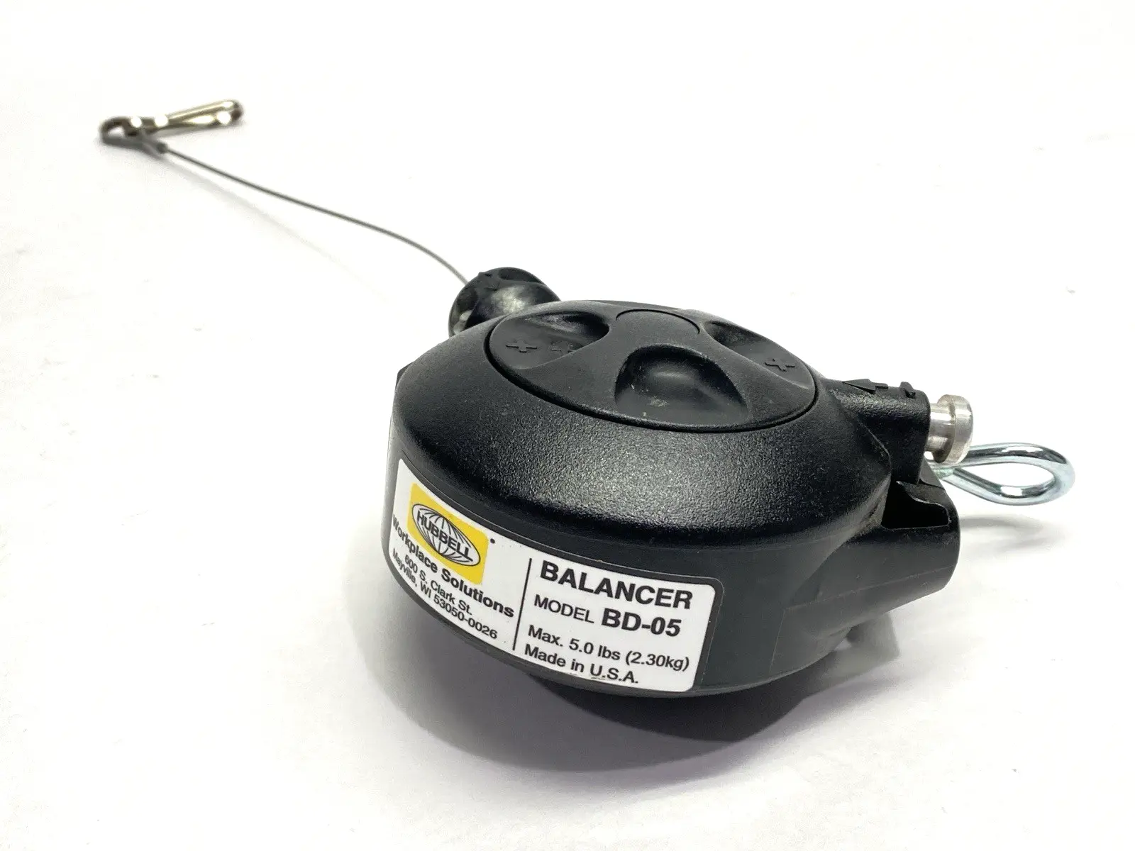 USED HUBBELL TOOL BALANCE REEL, SWIVEL MOUNT, 3.0 - 5.0 LBS.