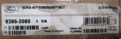 NEW GATES 9386-2080 BELT PREDATOR POWERBAND BELT 2/5V800 93862080