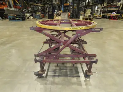 Southworth Pallet Positioner Rotary Spring Level Loader Turntable 38"H Casters-