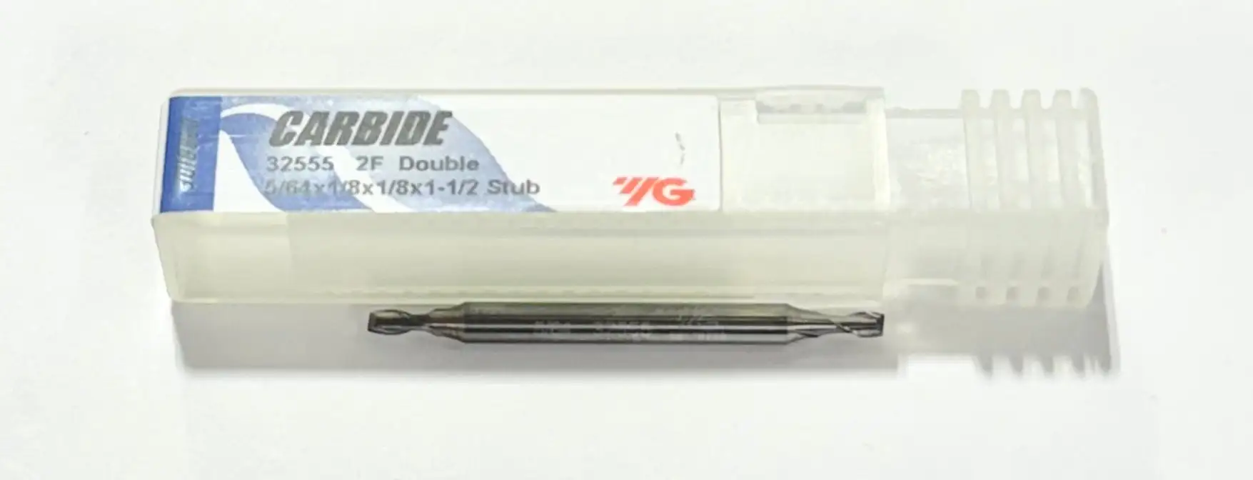 YG 5/64" Carbide Double End Mill 2 Flute Stub Length