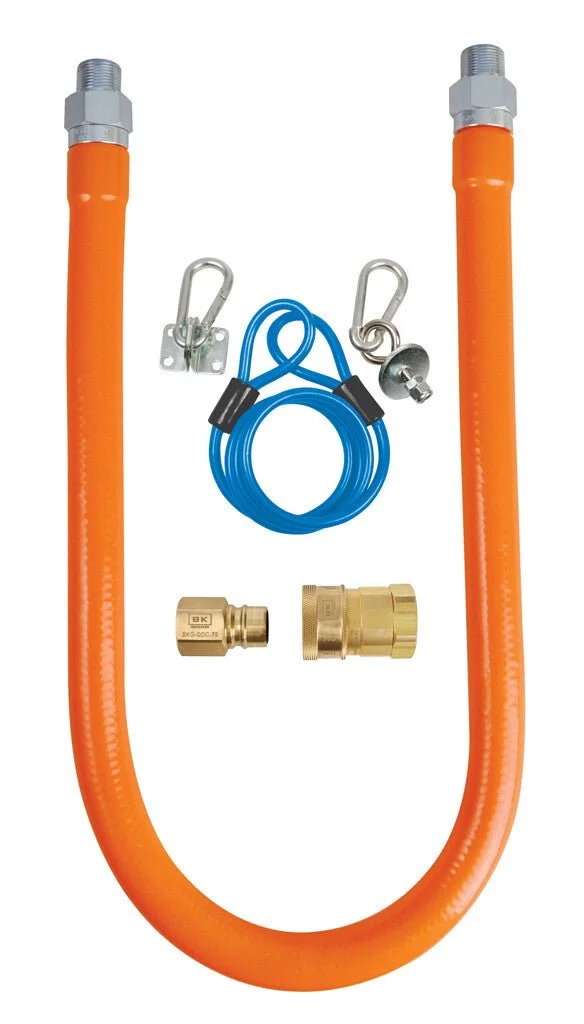 New | in-Stock BK-Resources New BK-Resources BKG-GHC-10048-SCK2 - 1" X 48" GAS HOSE CONNECTOR KIT #2 Food, Restaurant, & Bakery Parts & Accessories Illinois US | Falcon Restaurant Supply #1376747