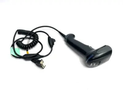 USED KEYENCE REV. P STANDARD CODE READER, HANDHELD, W/ HR-1C3RC COMM. CABLE