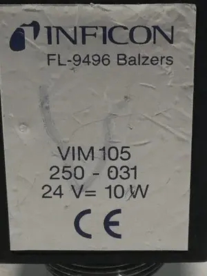 USED INFICON FL-9496 BALZERS