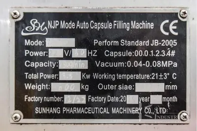 Used NJP 7500 Capsule Fillers California US | Star Industries #1254590