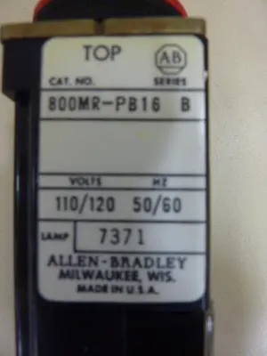NEW ALLEN BRADLEY 800MR-PB16RA RED