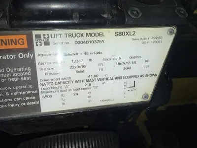 USED HYSTER S80XL2