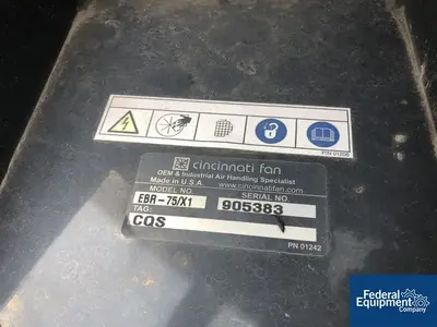 USED Cincinnati Fan .75 HP Cincinnati Fan, Model EBR-75/X1