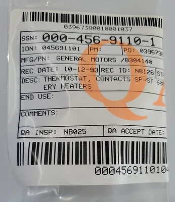NEW THERM-O-DISC 2954447