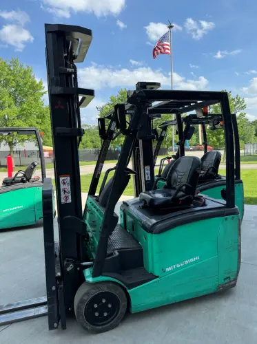 Used 2017 MITSUBISHI FB18PNT 3-Wheel Sit down Electric Counterbalance Forklifts Pennsylvania US | National Lift Equipment #1381970