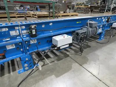 Hytrol 58"W x 15'L Pallet Conveyor 2.5"Roller 51.5"BF 3PH EZ-Logic Zones 30FPM
