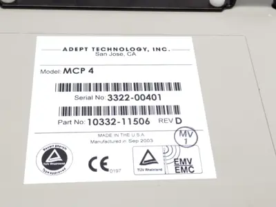 Used Adept Technology 10332-11506 Rev. D, MCP 4 Automation Control (HMI) Michigan US | Maverick Industrial Sales #1401090
