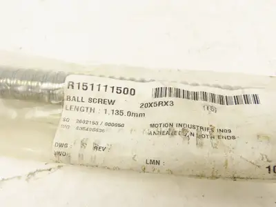 Rexroth R151111500 Ball Screw 1135mm Thread 20X5RX3 No Nut included