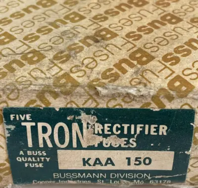 NEW BUSSMANN TRON KAA 150 RECTIFIER FUSES KAA150 LOT OF 5