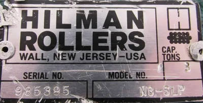 USED LOT OF 4 HILMAN ROLLERS N3-SLP ROLLER 3-TON N3SLP