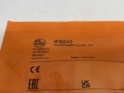 NEW IFM INDUCTIVE PROXIMITY SENSOR M12 BARREL, 4MM RANGE, IFK3004BBPKG/US