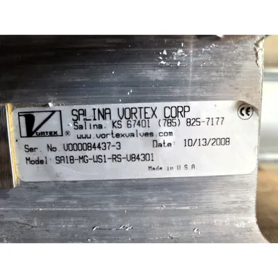 Used SALINA VORTEX SA18-MG-WSI-RS-V84301 Valves/Fittings West Virginia US | JM Industrial #1333729