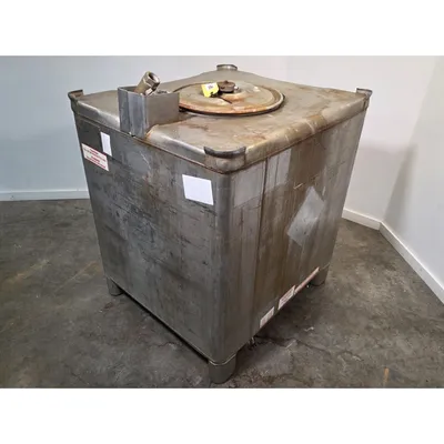 Used 395 Gal Stainless Steel Portable Liquid Tote Bin