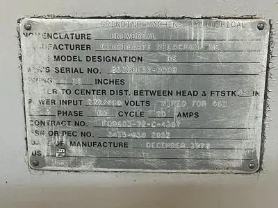 1972 CINCINNATI MILACRON DE Universal Cylindrical Grinders | Levy Recovery Group (13)