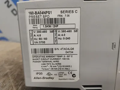 Allen-Bradley 160-BA04NPS1 VARIABLE SPEED CONTROLLER | ESS Industrial Equipment Sales (5)