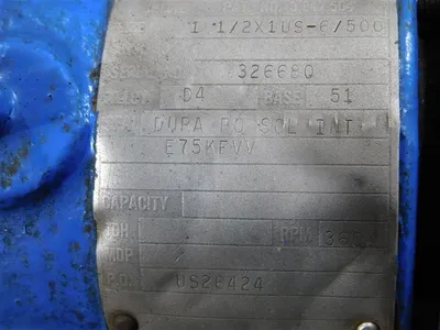 Dayton 1 1/2X1US-6/500 Centrifugal Pump 3600 RPM Base 51 Used