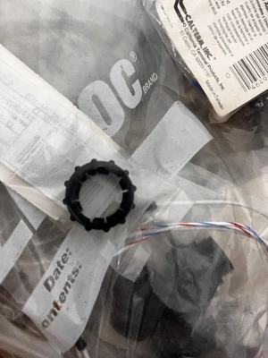Box of Vintage and Modern Electronic Parts and Components Assortment