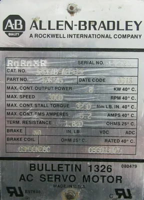 NEW ALLEN BRADLEY 1326AB-A2E-21 SERVO MOTOR 1326ABA2E21