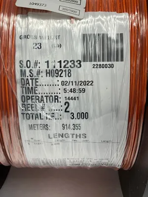NEW JUDD WIRE 18 AWG WIRE, ORANGE, STYLE 1430, XLPVC 300V  16/30