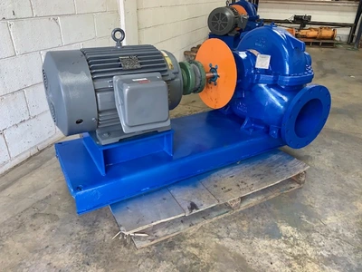 Goulds ITT pump type 3408 model 100 size 8x10-12L with base and motor