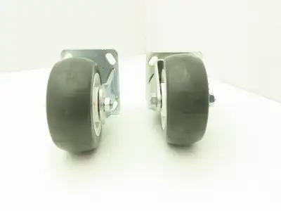 Payson 05200 Caster 5" Poly Wheel Greaseable Bearings 1 Swivel/1 Ridgid Lot of 2