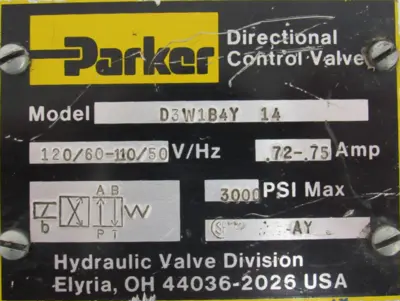 NEW PARKER D3W1B47-14 SOLENOID VALVE D3W1B4714