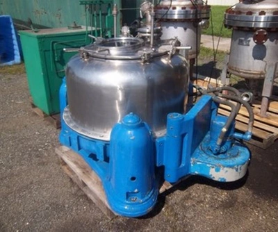 Ferrum V4A 30 x 14 perforate basket centrifuge, 316SS.