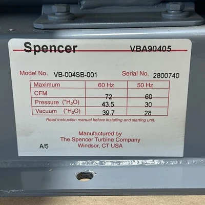 NEW Spencer VB004SB001